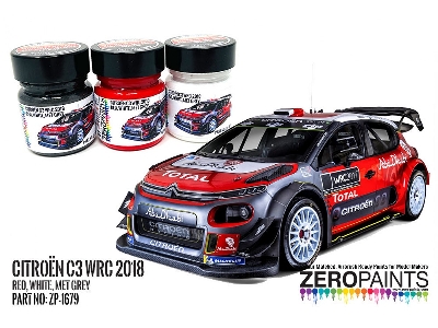 1679 Citroen C3 Wrc 2018 - Red, White, Met Grey - zdjęcie 1