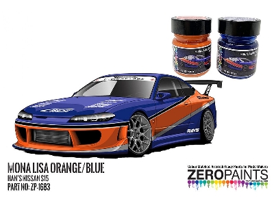 1683 Han's Nissan S15 - Mona Lisa Orange/Blue Set - zdjęcie 1