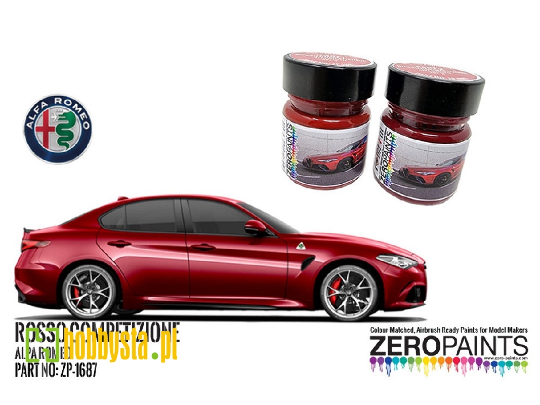 1687 Alfa Romeo - Guilia Quadrifoglio 361/B Rosso Competizione Set - zdjęcie 1 1687 Alfa Romeo - Guilia Quadrifoglio 361/B Rosso Competizione Set - zdjęcie 1