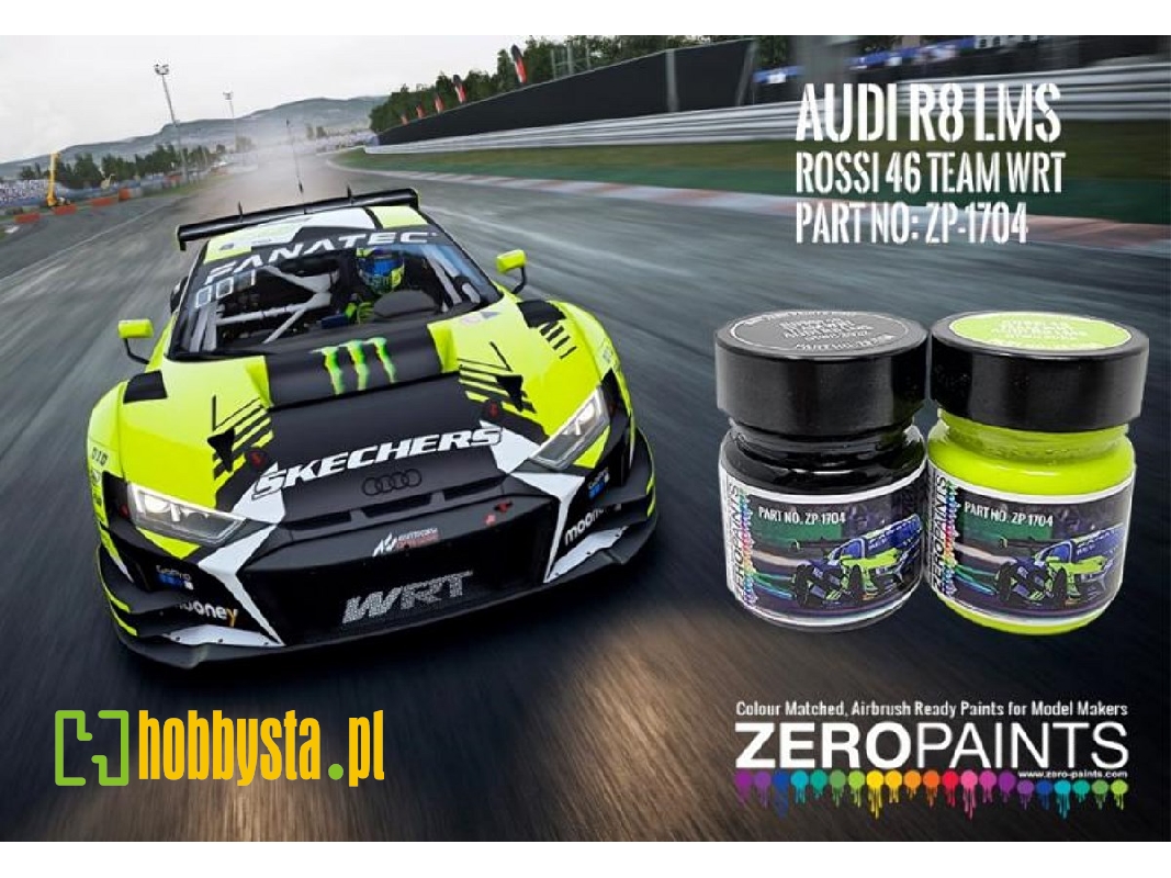 1704 Rossi 46 Team Wrt Audi R8 Lms Paint Set - zdjęcie 1 1704 Rossi 46 Team Wrt Audi R8 Lms Paint Set - zdjęcie 1