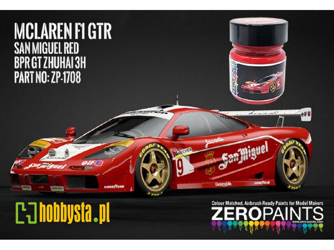 1708 San Miguel Red Mclaren Gtr F1 Bpr Gt - zdjęcie 1
