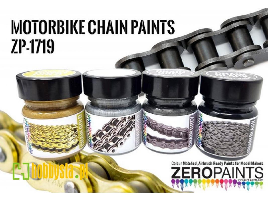 1719 Black Motorbike Chain Paints - zdjęcie 1