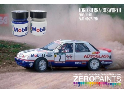 1730 Ford Sierra Cosworth 4x4 Rally Mobil 1 Blue/White - zdjęcie 1