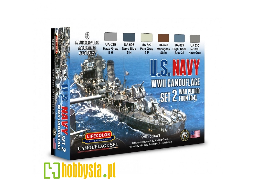 Cs25 - Us Navy Wwii Camouflage Set 2 - War Period From 1941 - zdjęcie 1 Cs25 - Us Navy Wwii Camouflage Set 2 - War Period From 1941 - zdjęcie 1