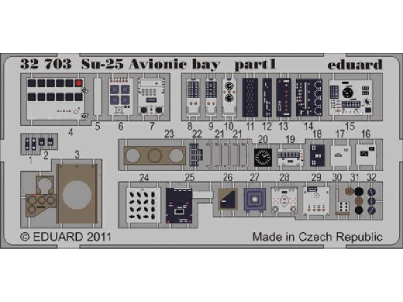  Su-25 avionics 1/32 - Trumpeter - blaszki - zdjęcie 1