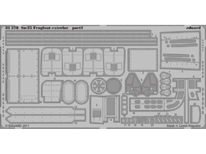 Su-25 Frogfoot exterior 1/32 - Trumpeter - blaszki - zdjęcie 1 Su-25 Frogfoot exterior 1/32 - Trumpeter - blaszki - zdjęcie 1