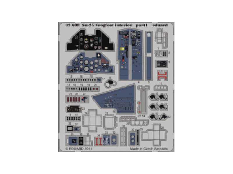 Su-25 Frogfoot interior S. A. 1/32 - Trumpeter - blaszki - zdjęcie 1 Su-25 Frogfoot interior S. A. 1/32 - Trumpeter - blaszki - zdjęcie 1