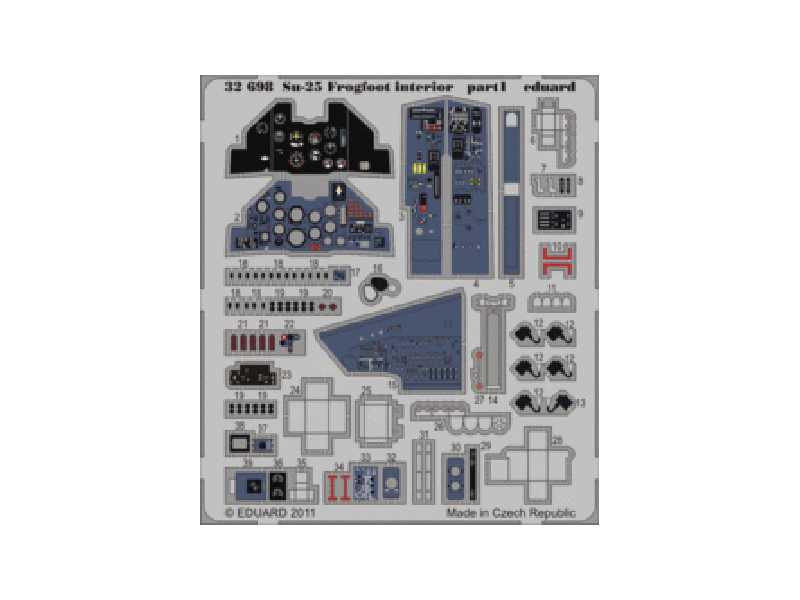  Su-25 Frogfoot interior S. A. 1/32 - Trumpeter - blaszki - zdjęcie 1