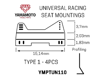 Universal Racing Seat Mountings - Type 1 (4pcs) - zdjęcie 2