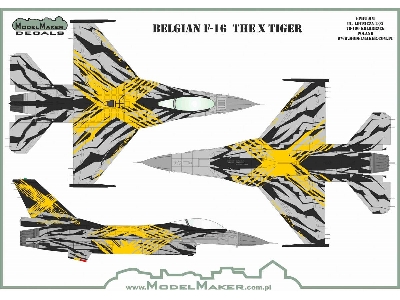 Belgian F-16 The X Tiger (Decals And Masks Set) - zdjęcie 1