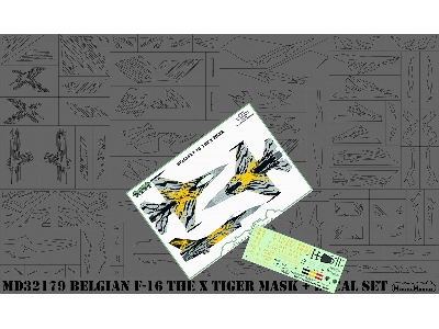 Belgian F-16 The X Tiger (Decals And Masks Set) - zdjęcie 2