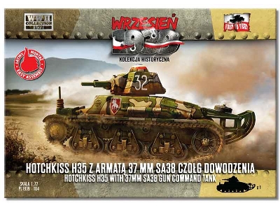 Francuski czołg dowodzenia Hotchkiss H35 z armatą 37 mm SA38 - zdjęcie 1