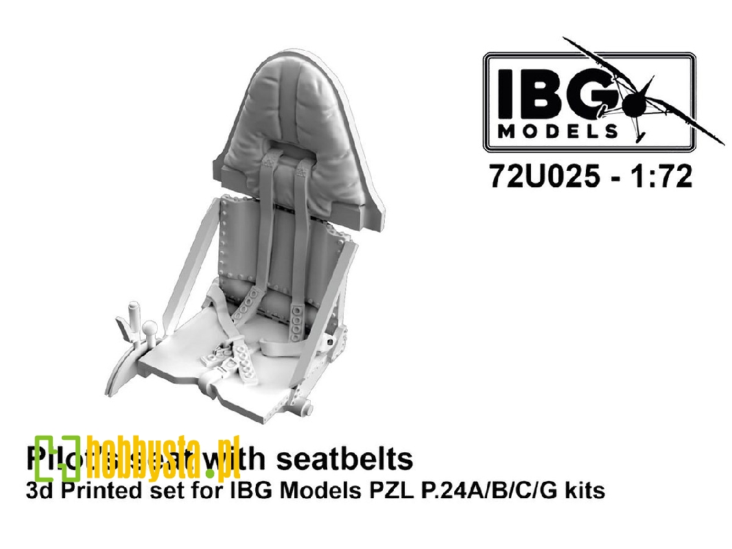 Pilot's Seat with Seatbelts for PZ P.24A/B/C/G - zdjęcie 1 Pilot's Seat with Seatbelts for PZ P.24A/B/C/G - zdjęcie 1