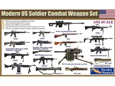 Modern Us Soldier Combat Weapon Set - zdjęcie 1