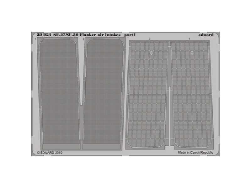Su-27/ Su-30 Flanker air intakes 1/32 - Trumpeter - blaszki - zdjęcie 1 Su-27/ Su-30 Flanker air intakes 1/32 - Trumpeter - blaszki - zdjęcie 1