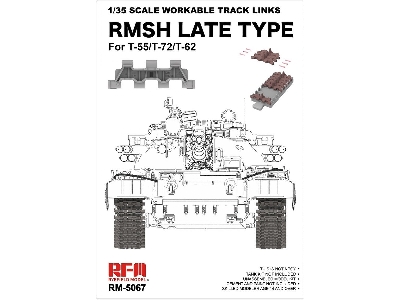 Workable Track Links Rmsh Late Type For T-55 / T-72 / T-62 - zdjęcie 1