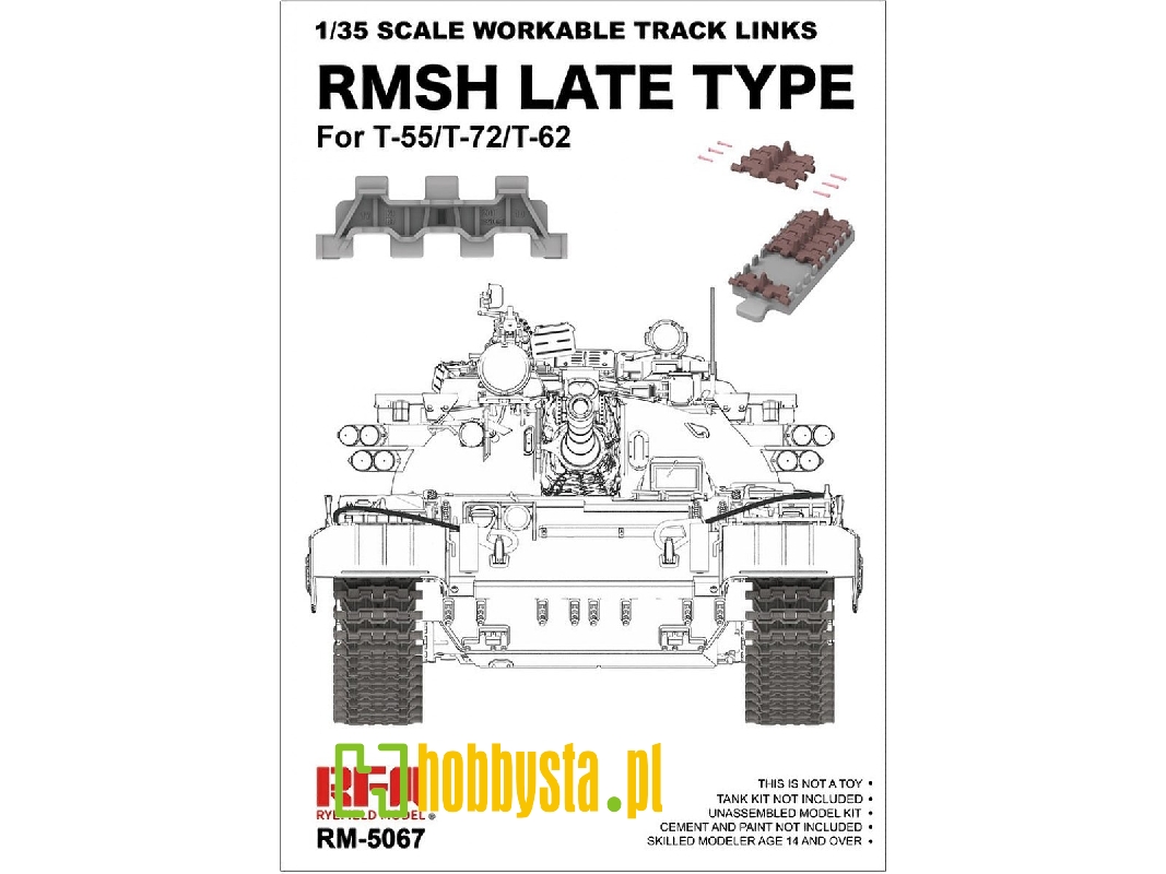 Workable Track Links Rmsh Late Type For T-55 / T-72 / T-62 - zdjęcie 1