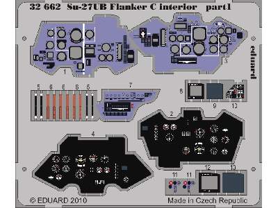  Su-27UB Flanker C interior S. A. 1/32 - Trumpeter - blaszki - zdjęcie 2