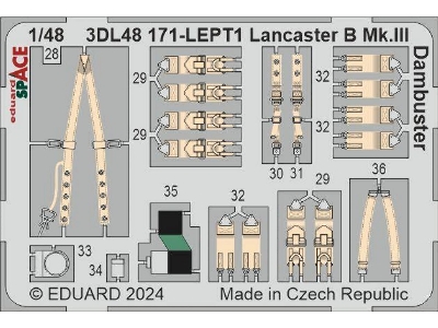 Lancaster B Mk. III Dambuster SPACE 1/48 - HONG KONG MODELS - zdjęcie 2