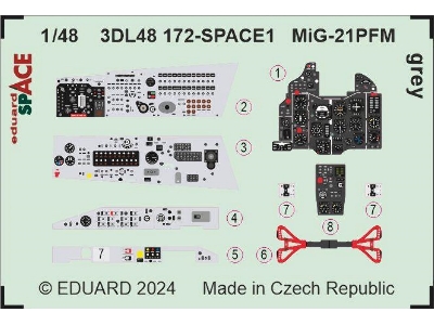 MiG-21PFM grey SPACE 1/48 - EDUARD - zdjęcie 1