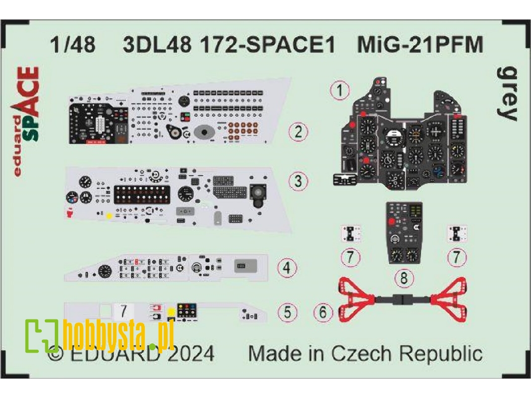 MiG-21PFM grey SPACE 1/48 - EDUARD - zdjęcie 1 MiG-21PFM grey SPACE 1/48 - EDUARD - zdjęcie 1