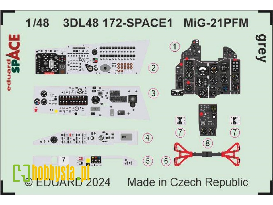 MiG-21PFM grey SPACE 1/48 - EDUARD - zdjęcie 1