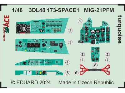 MiG-21PFM turquoise SPACE 1/48 - EDUARD - zdjęcie 1