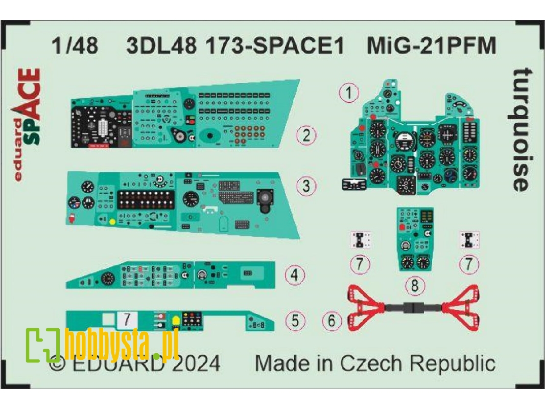 MiG-21PFM turquoise SPACE 1/48 - EDUARD - zdjęcie 1