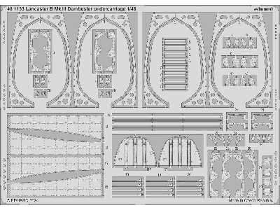 Lancaster B Mk. III Dambuster undercarriage 1/48 - HONG KONG MODELS - zdjęcie 1