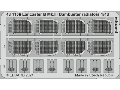 Lancaster B Mk. III Dambuster radiators 1/48 - HONG KONG MODELS - zdjęcie 1