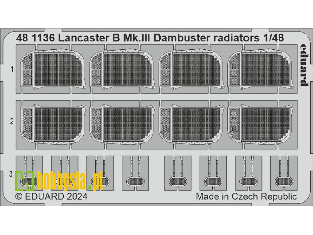 Lancaster B Mk. III Dambuster radiators 1/48 - HONG KONG MODELS - zdjęcie 1