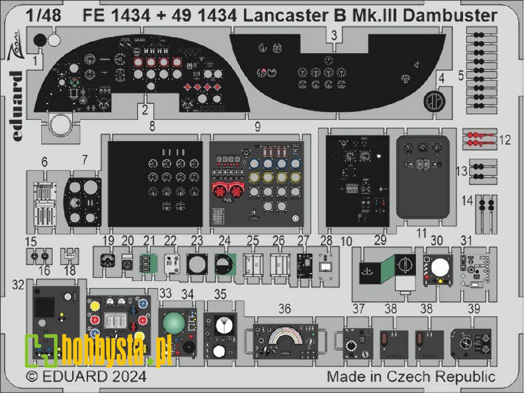 Lancaster B Mk. III Dambuster cockpit 1/48 - HONG KONG MODELS - zdjęcie 1