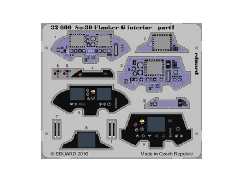  Su-30 Flanker G interior S. A. 1/32 - Trumpeter - blaszki - zdjęcie 1