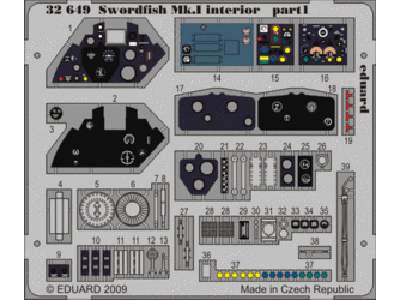  Swordfish Mk. I interior S. A. 1/32 - Trumpeter - blaszki - zdjęcie 1