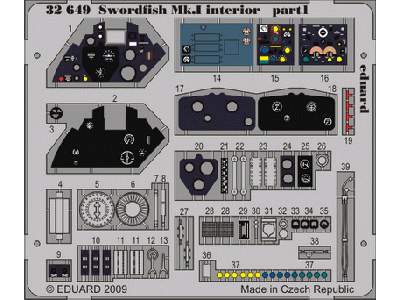  Swordfish Mk. I interior S. A. 1/32 - Trumpeter - blaszki - zdjęcie 2