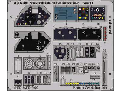  Swordfish Mk. I interior S. A. 1/32 - Trumpeter - blaszki - zdjęcie 2