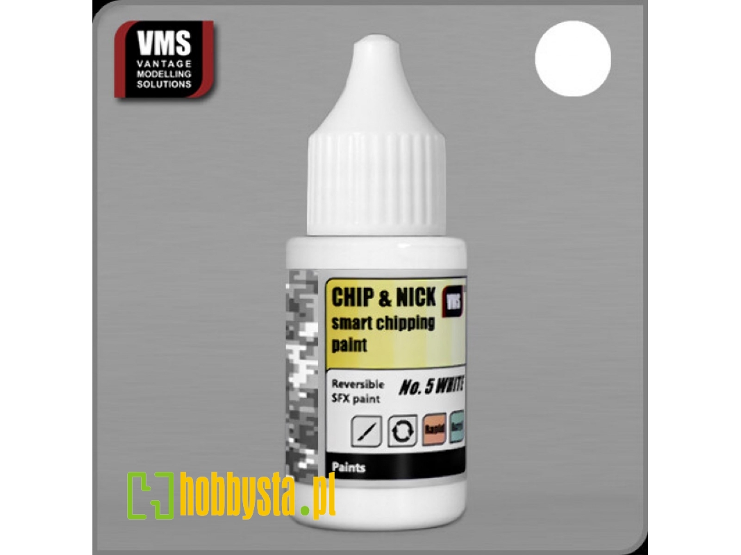 Cnx05 Chip And Nick Smart Chipping Paint No. 5 - White - zdjęcie 1 Cnx05 Chip And Nick Smart Chipping Paint No. 5 - White - zdjęcie 1