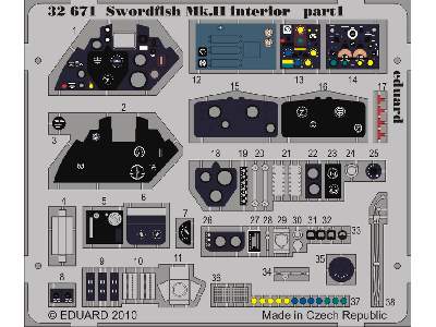  Swordfish Mk. II interior S. A. 1/32 - Trumpeter - blaszki - zdjęcie 2