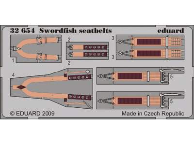  Swordfish seatbelts 1/32 - Trumpeter - blaszki - zdjęcie 1