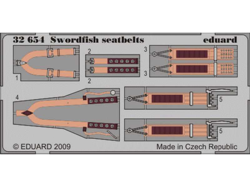 Swordfish seatbelts 1/32 - Trumpeter - blaszki - zdjęcie 1