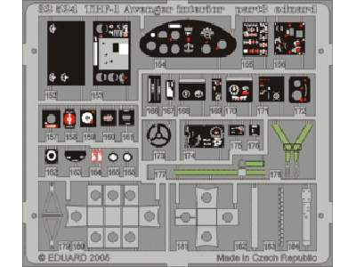  TBF-1 interior 1/32 - Trumpeter - blaszki - zdjęcie 1