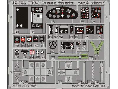  TBF-1 interior 1/32 - Trumpeter - blaszki - zdjęcie 2