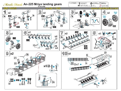 Antonov An-225 Mrija - Wheels And Landing Gear Details (Designed To Be Used With Revell Kits) - zdjęcie 5