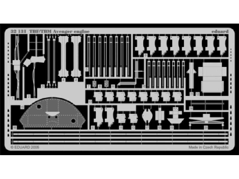  TBF/ TBM engine 1/32 - Trumpeter - blaszki - zdjęcie 1