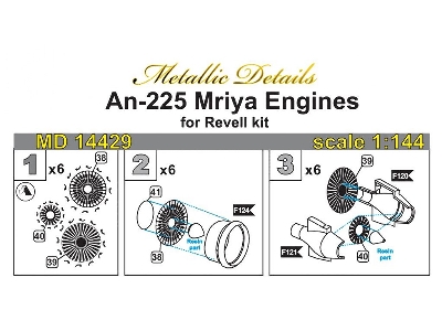 Antonov An-225 Mrija Engine Fan Details (Designed To Be Used With Revell Kits) - zdjęcie 6