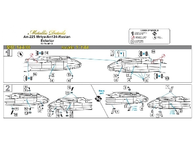 Antonov An-225 Mrija Exterior Fuselage Details Aerials Etc (Designed To Be Used With Revell Kits) - zdjęcie 9