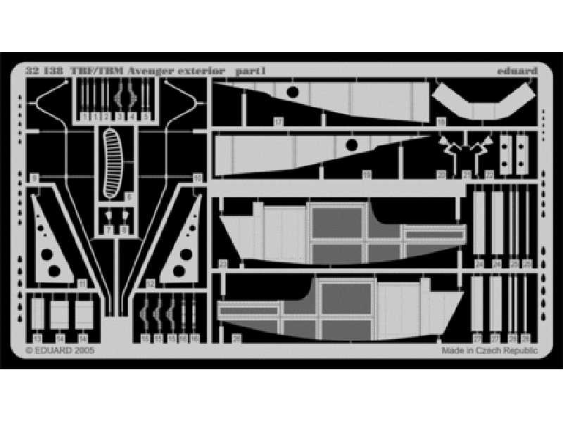  TBF/ TBM exterior 1/32 - Trumpeter - blaszki - zdjęcie 1