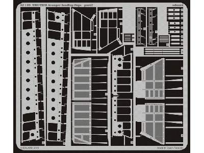  TBF/ TBM landing flaps 1/32 - Trumpeter - blaszki - zdjęcie 3