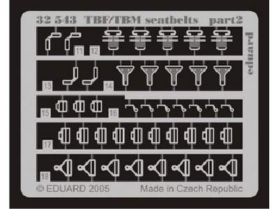  TBF/ TBM seatbelts 1/32 - Trumpeter - blaszki - zdjęcie 3