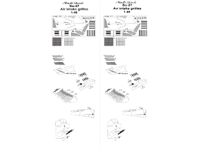 Sukhoi Su-27 Flanker B - Air Intake Grilles (Designed To Be Used With Academy Kits) - zdjęcie 6